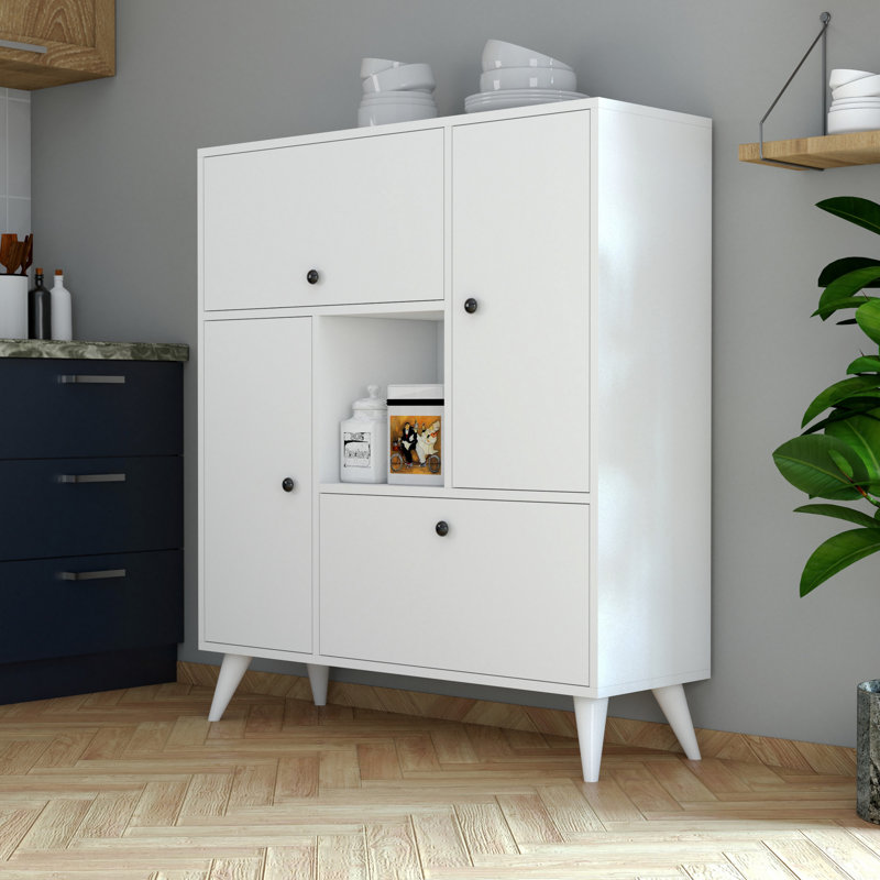 Mcnelly 120cm Kitchen Pantry, White