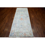Oushak Collection, Transitional One-of-a-Kind Runner 3'1" X 8'3" Hand Knotted Area Rug