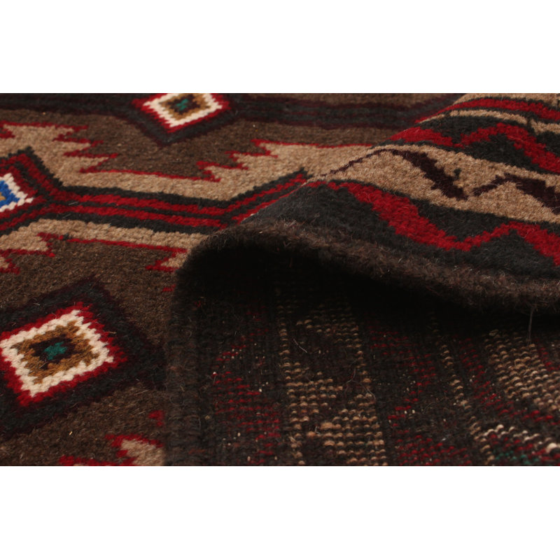 Hand-Knotted Rizbaft Tan Wool Rug 3'4" X 5'6"