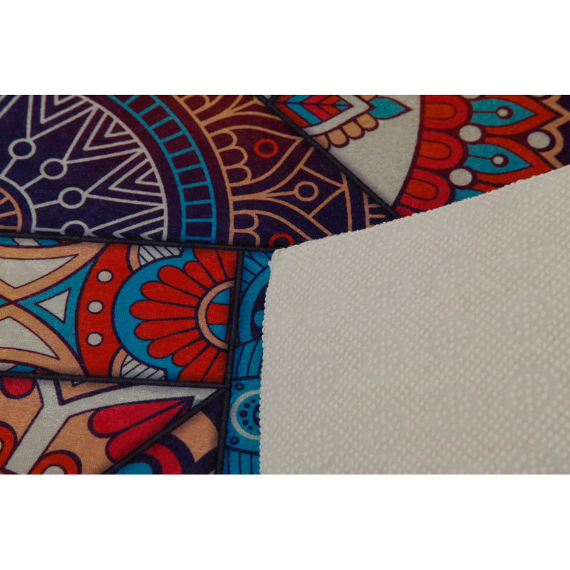 Premium Hall Carpet, 3.3 x 6.6 Feet, 100% Polyester, 0.3 in Pile Height | Antibacterial, Non-Slip Underside, Machine Washable | Elegant 3D Digital Print Design, Perfect for Entryways & Living Rooms