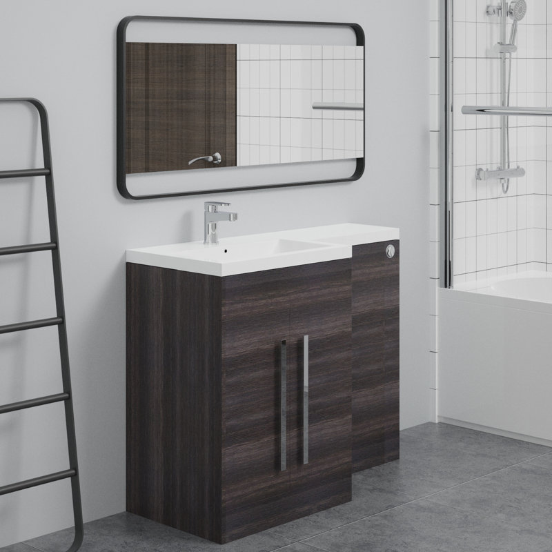 Sylas 1100mm Single Bathroom Vanity with Polyglomerate Basin, Charcoal