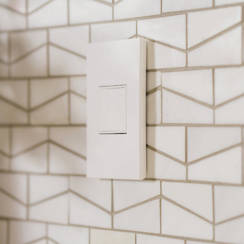 Adorne® 1 - Plaque murale à bascule, Blanc sur blanc