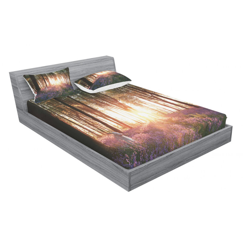 Microfiber Sheet Set, Queen Sheet Set with Fitted Sheet