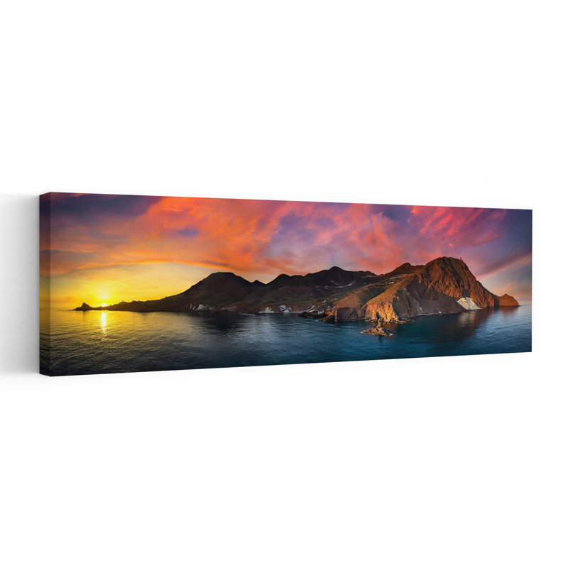 Dramatic Island Sunset by Manuel Jose Guillen - Wrapped Canvas Panoramic Print, 40.64 cm H x 121.92 cm W