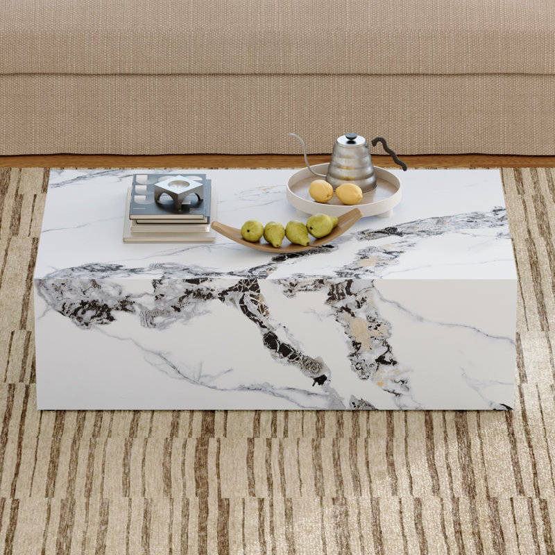 Table basse en bois, Blanc