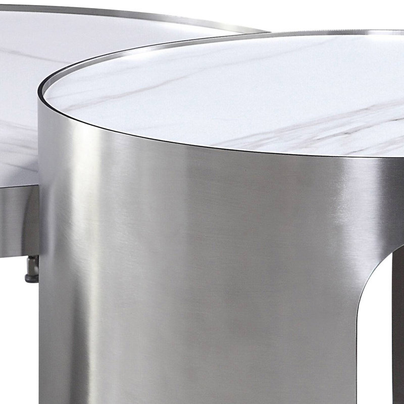 Danylo Brush Silver Coffee Table