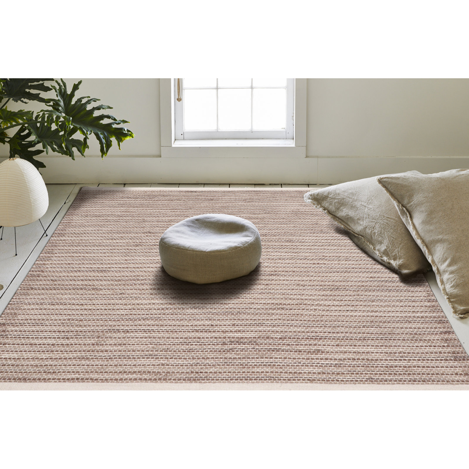 Vanora Hand-Woven Striped Jute Rug, Rectangle 5' x 8'