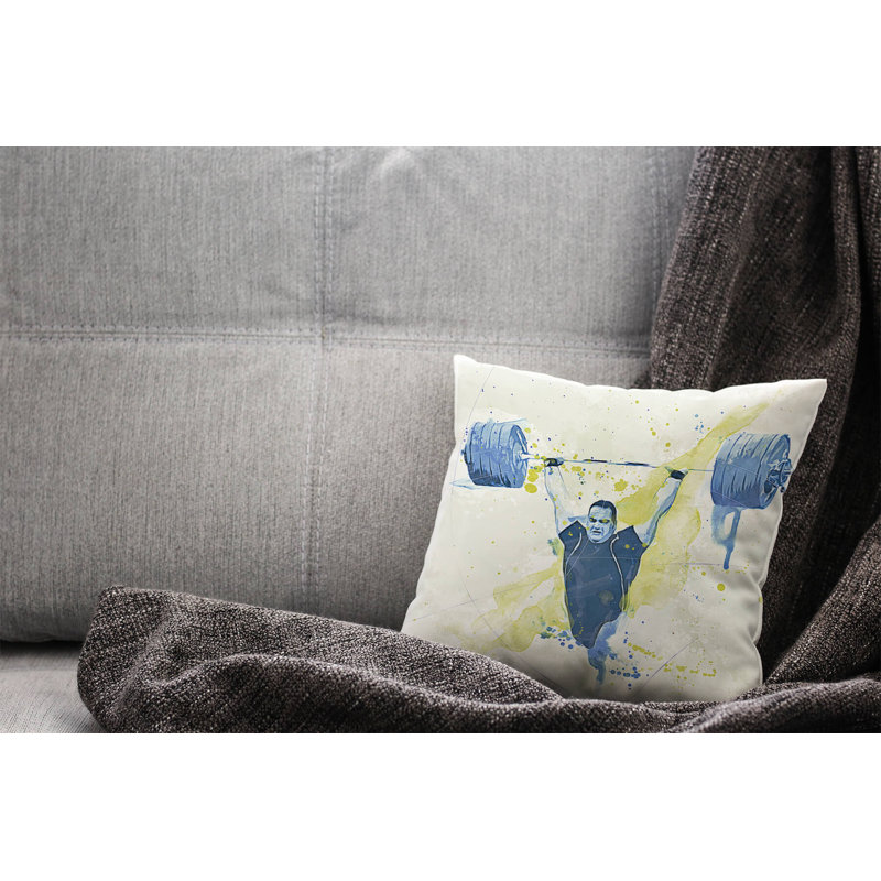 Gewichtheben Square Cushion