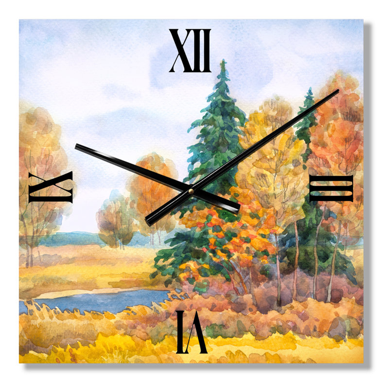 Horloge murale Autumnal Forest, Moyen