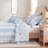 Blue Twin Twin XL Bedding Sets, Soft Microfiber Ruffle Comforter for Bedroom