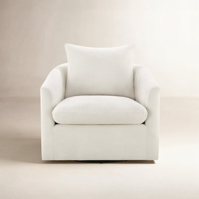 Upholstered Swivel Barrel Chair