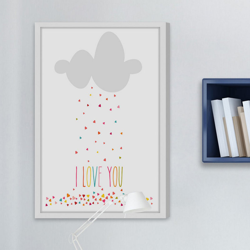 «Rains Hearts», reproduction encadrée, H 36 po x l 24 po