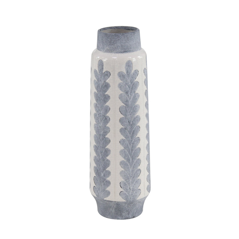 Vase de table en céramique Gyalog, H 18 po x l 6 po x P 6 po