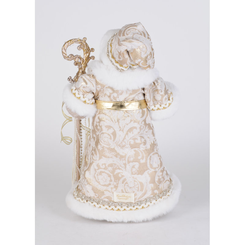 Père Noël royal doré illuminé