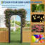 Wood Garden Arbour Trellis with Gate for Yard, Garden Decor-117553480