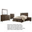 Ensemble de chambre avec grand lit 5 pièces Frio, brun doré rustique Frio-114566126