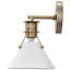 Applique murale 1 lumière Frome Outpost - blanc mat avec laiton bruni-1677936367