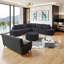 Canapé modulaire modulaire en chenille avec repose-pieds incurvé - Forme en V ou droite, aucun assemblage requis-2096424168