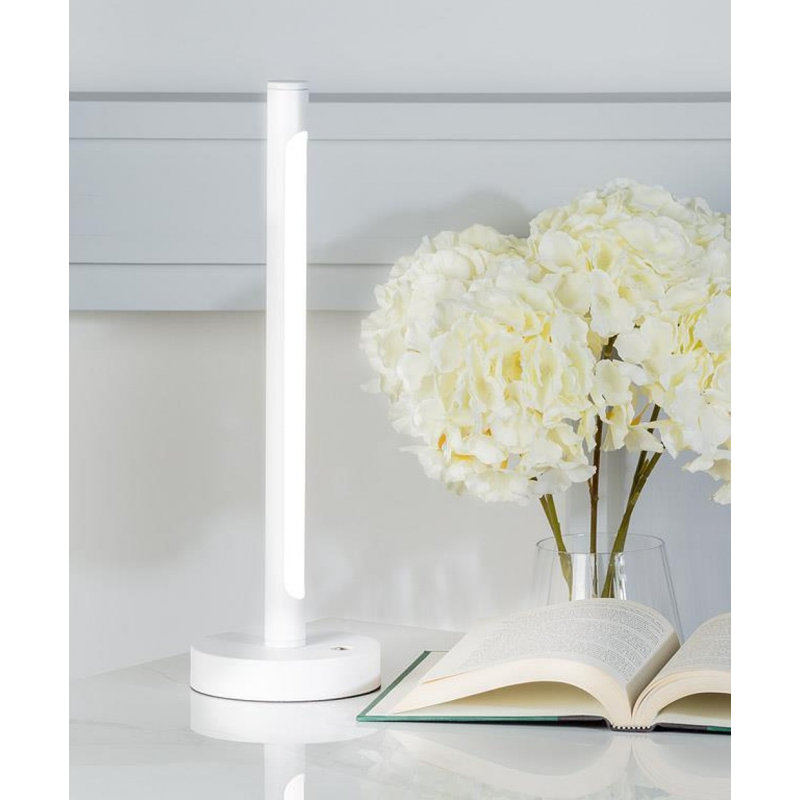 Slim Pole Table Lamp, White