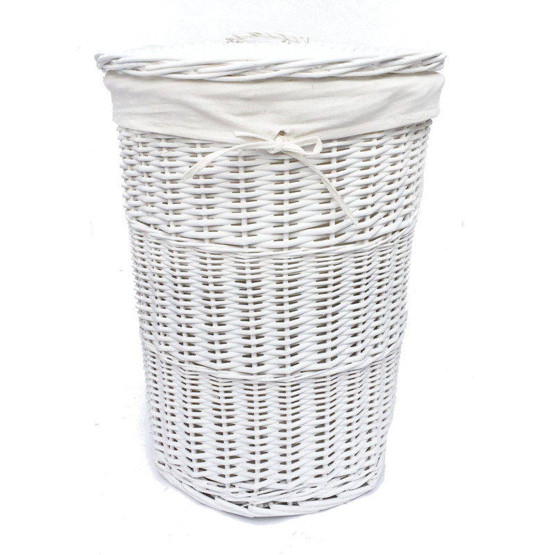 Laundry Hamper, Large (59cm x 44cm x 44cm), White