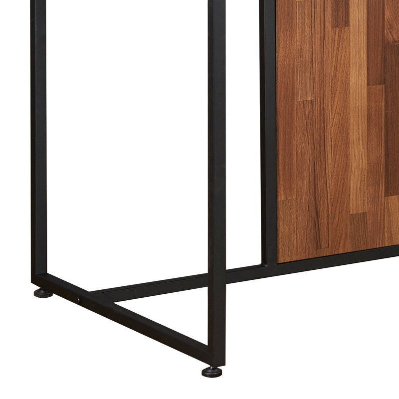 Sanor Rectangular Writing Desk in Walnut and Sandy Black