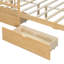 Lit plateforme en bois avec lumières à DEL, tablettes de rangement, tiroirs et garde-corps-1505076425