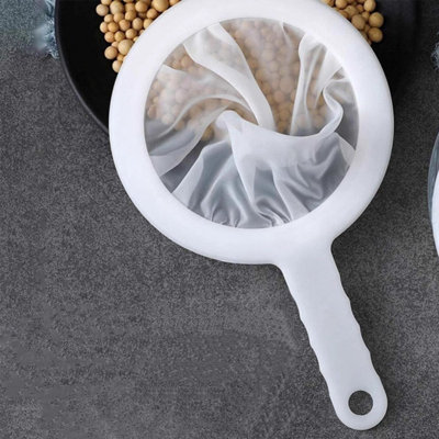 Nylon Filters Mesh Handheld Fine Mesh Kitchen Strainer Tool Household Liquid Separation Filter Sieve For Fruit Drink Soy Milk Herbal Tea And Home Cooking Ingredient Filtration