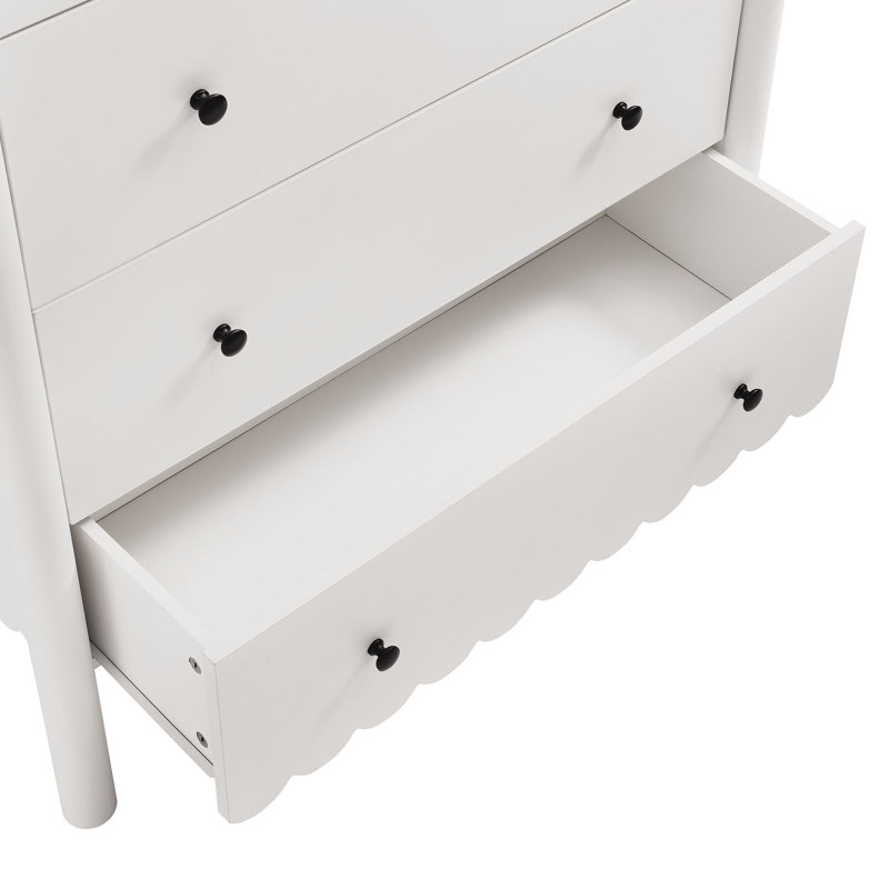 Commode 5 tiroirs Emmeline, Blanc