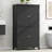 Elegant Bathroom Floor Storage Cabinet, Bathroom Storage Unit, Freestanding Cabinet With 4 Doors, Adjustable Shelves, Adaptable Shelves, Black-669530005