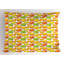 Ensemble de 2 taies décoratives Ambesonne Mango Tropical Fruit Orange Lime Vert Blanc-99907651