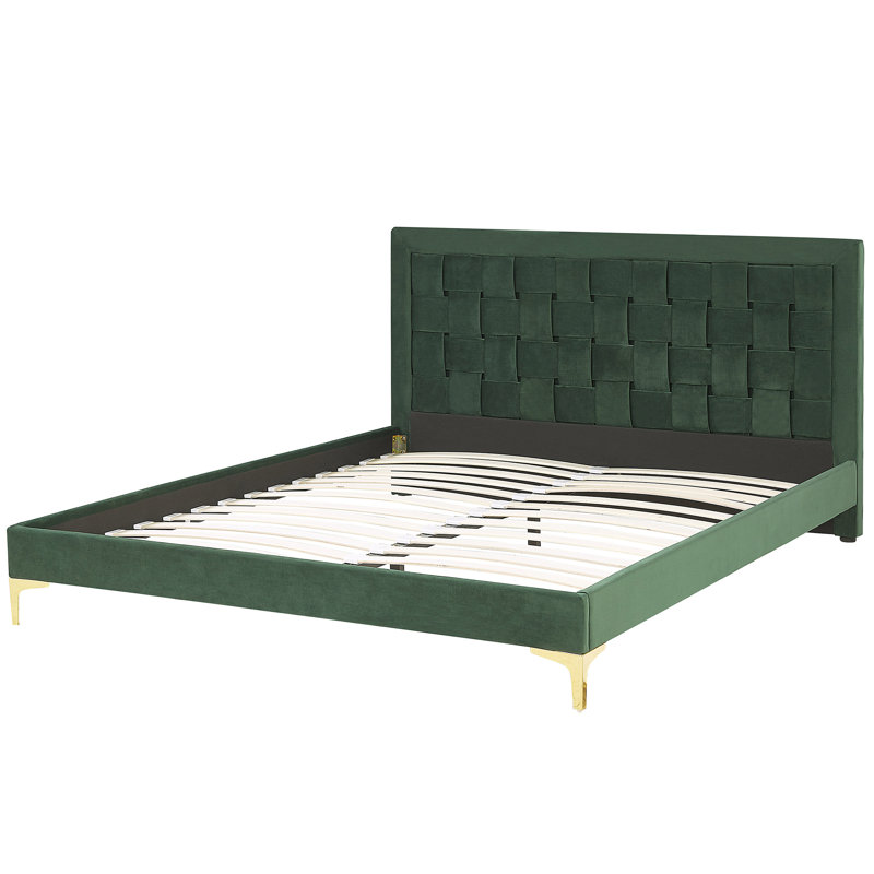 Ilya Upholstered Bed, Super King (6'), Green