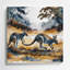 Art mural en métal noir Wildlife-2142178438