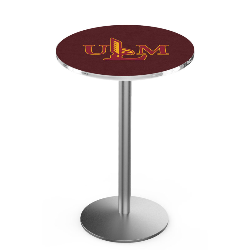 Round Metal Base Dining Table, Stainless Steel, University of Louisiana at Monroe