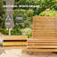 Chaise berçante d'extérieur en bois massif Asharie