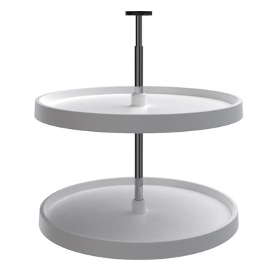 Rev-A-Shelf Lazy Susan Full-Circle Polymer 2-Shelf, White