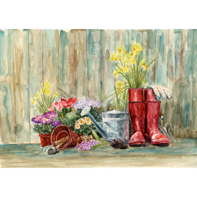 Gardening Scene - Painting Print