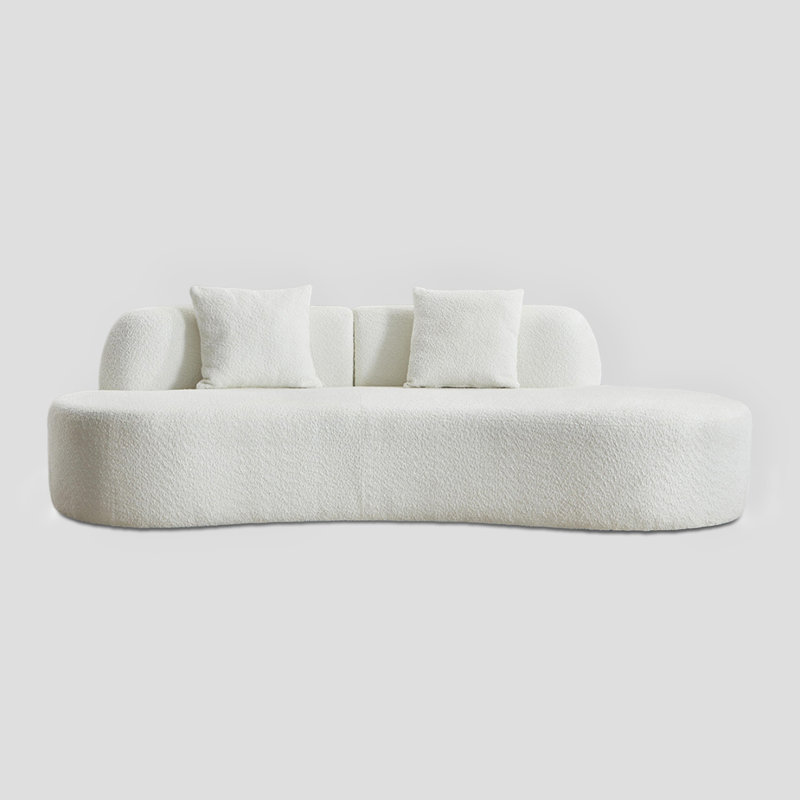 Wrought Studio Castillon 91" Modern Curved Sofa