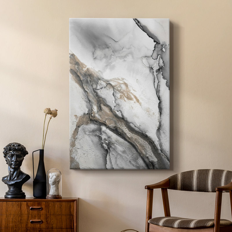Abstrait à l'encre abstraite II - galerie Cavas sur mesure, H 12 po x l 8 po