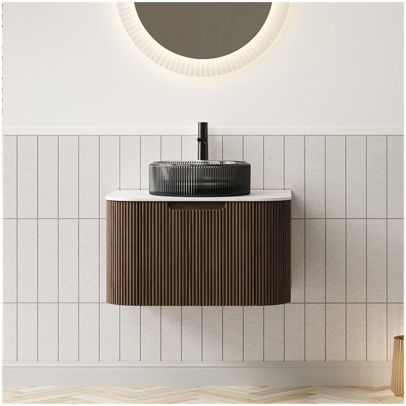 Meuble-lavabo et lavabo pour salle de bain 24 po Dina, 24", Noyer foncé
