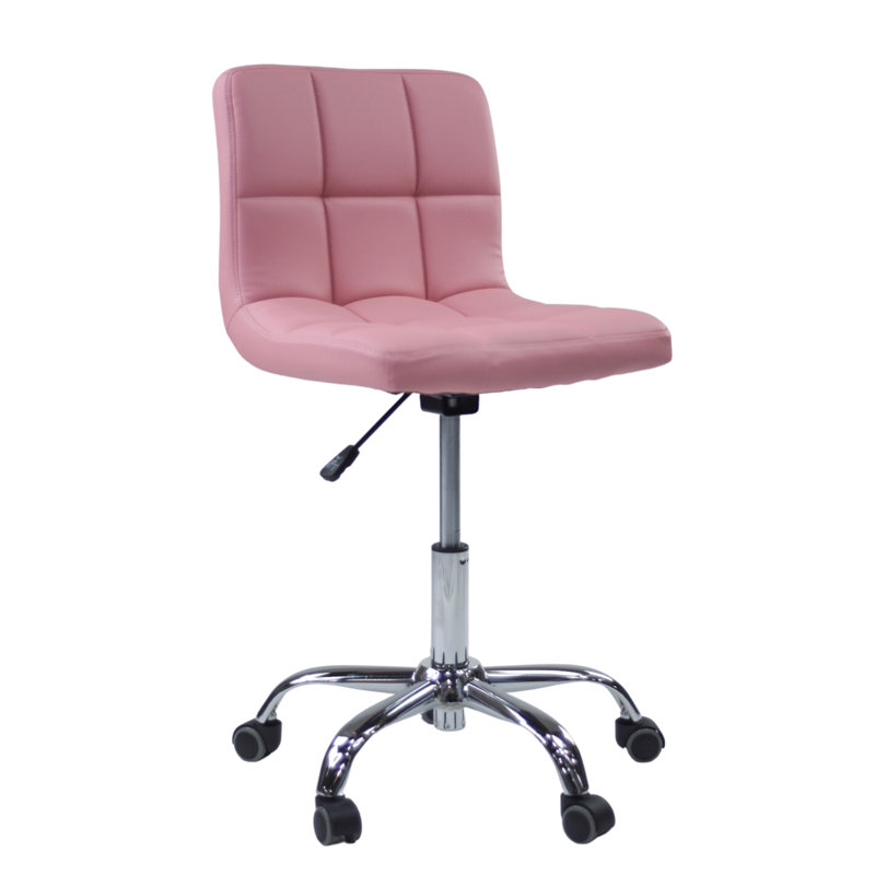 Chaise de travail réglable en hauteur Estephanie, Rose
