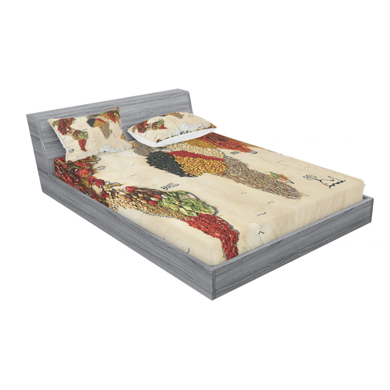 Microfiber Sheet Set, Queen Sheet Set with Fitted Sheet