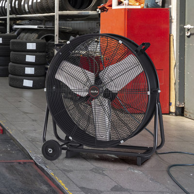 XtremepowerUS 24" High-Velocity Drum Fan with Adjustable Tilt & 3-Speed Settings