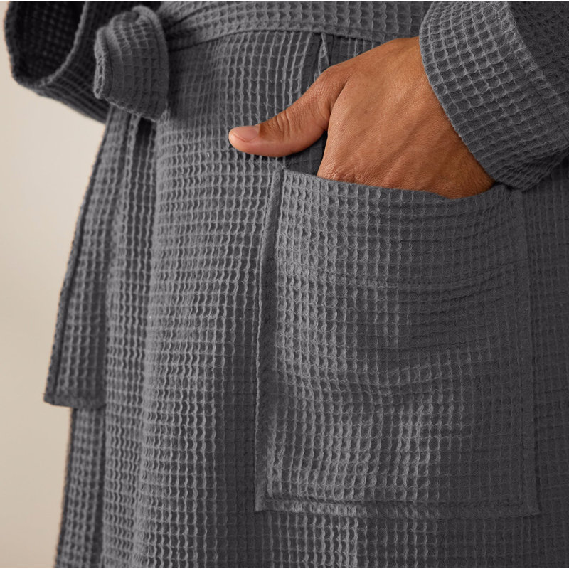 Pebbled Terry Robe, Large/XLarge, Shadow