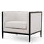 Chair Lauriston Black Finish Ardent Cream Dravon Cream