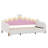 Extending Daybed With LED Lights, Modern Upholstered Daybed With Crown Headboard-446571062