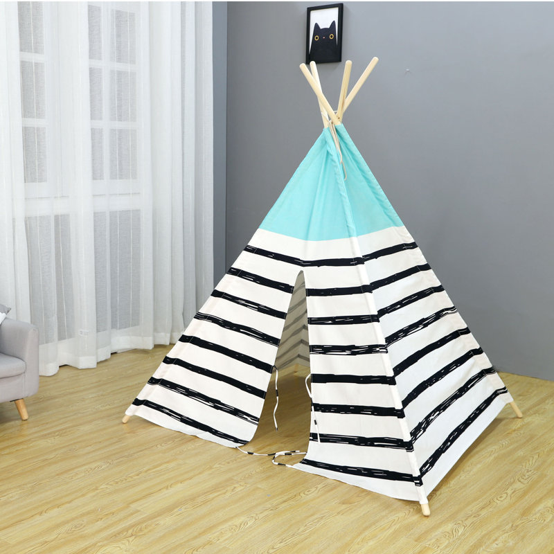 Tente de jeu d'intérieur en toile pliable 3,6 pi x 3,6 pi Asweets