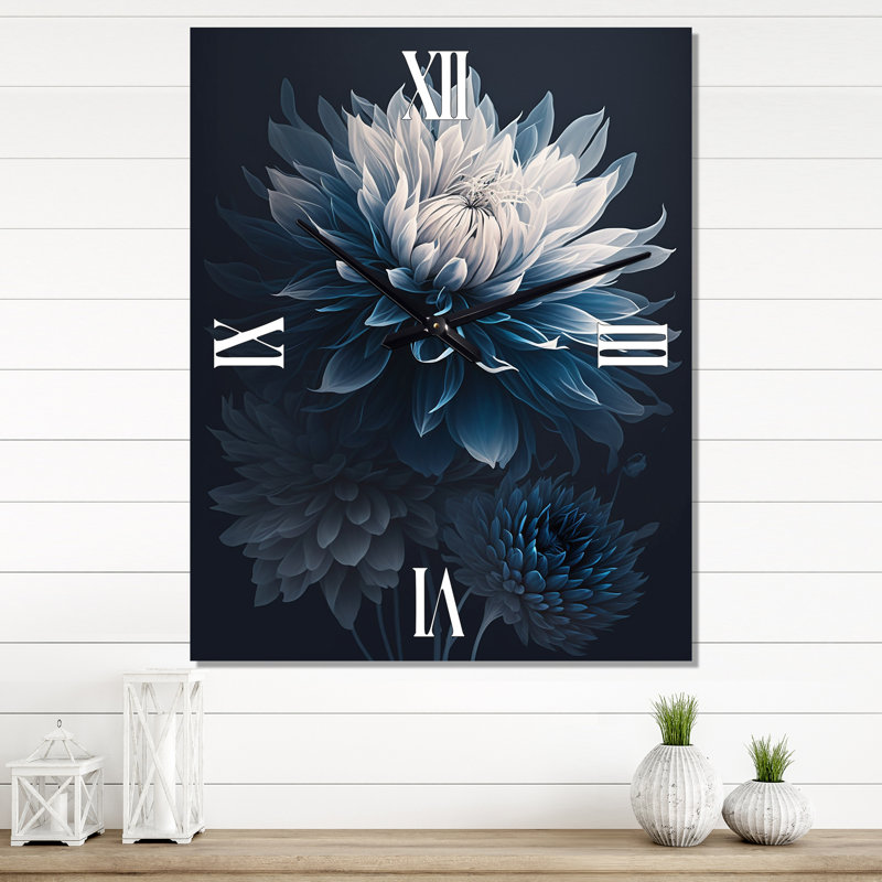 Jamine - Horloge murale fleurie, H 32 po x l 16 po x P 1 po