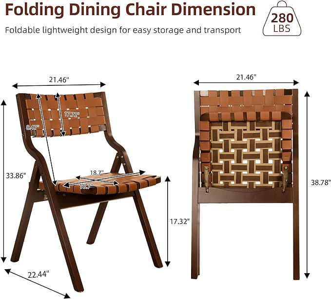 Chaise de salle à manger Tiamo, Brun, 2