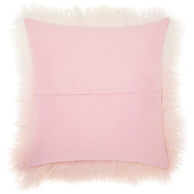 Fur Throw Pillow, Pink