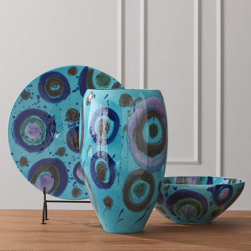 Global Views Spots Blue Vase - Thumbnail 4